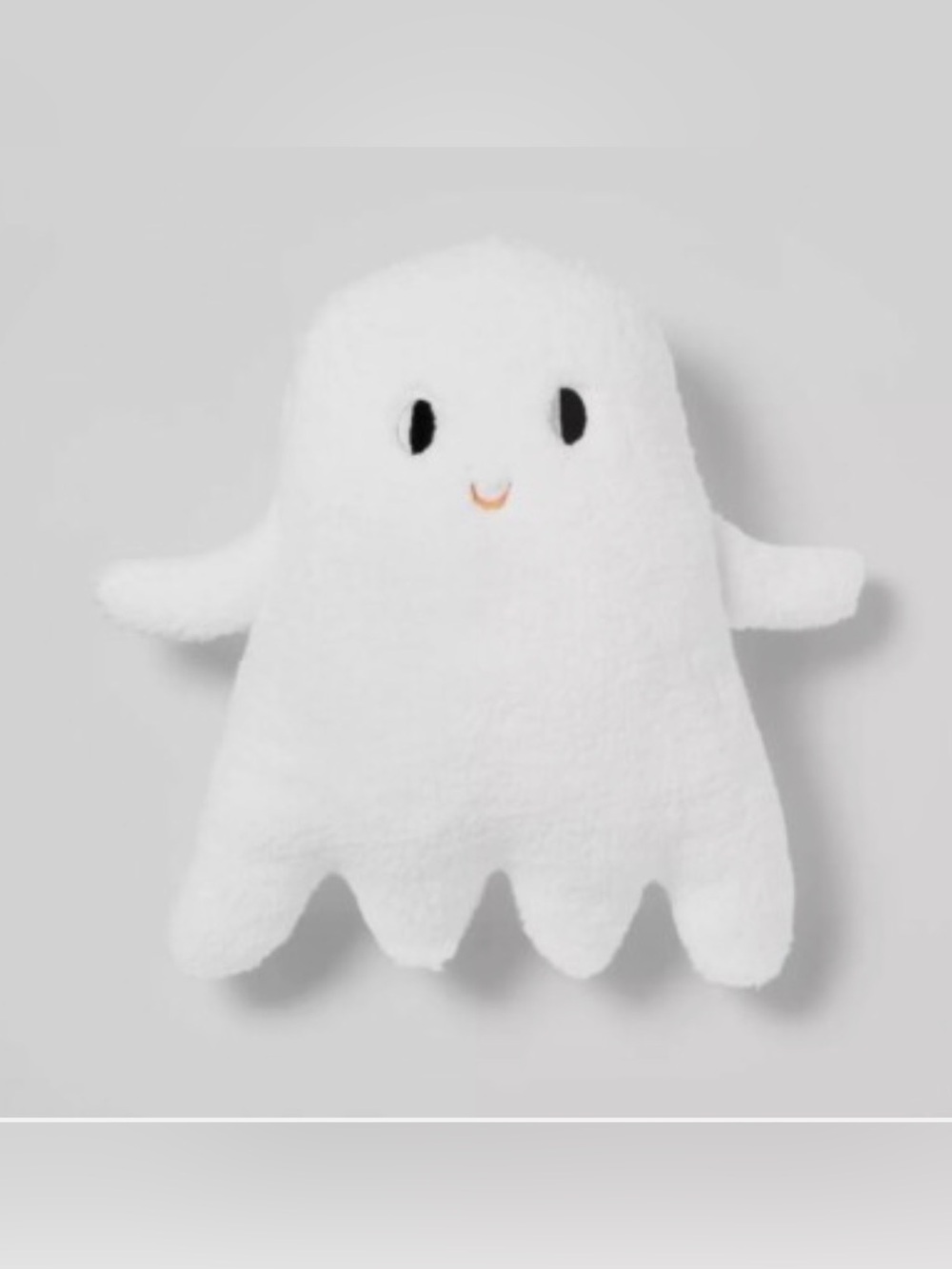 Hyde & EEK! Boutique Faux Shearling Ghost Novelty Halloween Throw Pillow NEW
